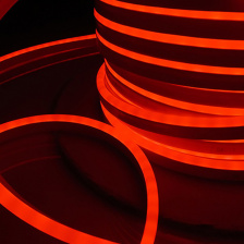 Гибкий неон Светодиодный гибкий неон 220V Гибкий неон 220V 9,6W 120Led 2835 IP67 односторонний красный, 50м