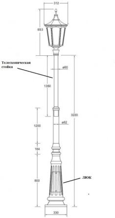 Наземный фонарь ALBORG L 79710L/A2 Bl фото 2