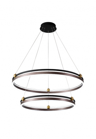 Люстра Crystal Lux FERNANDO SP123W LED D600+800 COFFEE/BLACK фото 3